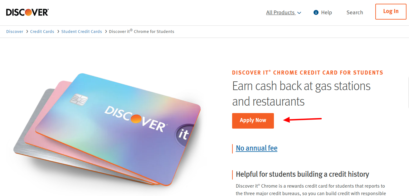 Discover Chrome-Student-Credit-Card apply