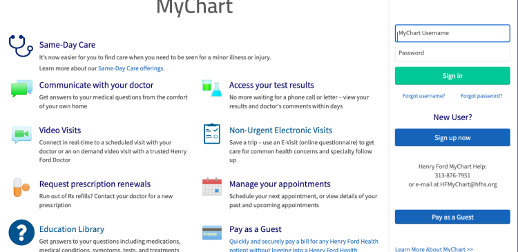 henry ford mychart