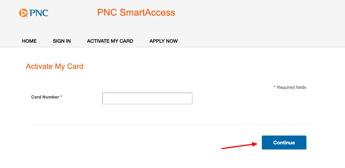 pnc smart accesss activate your card