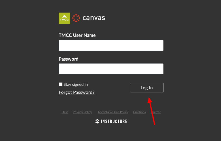 tmcc canvas login